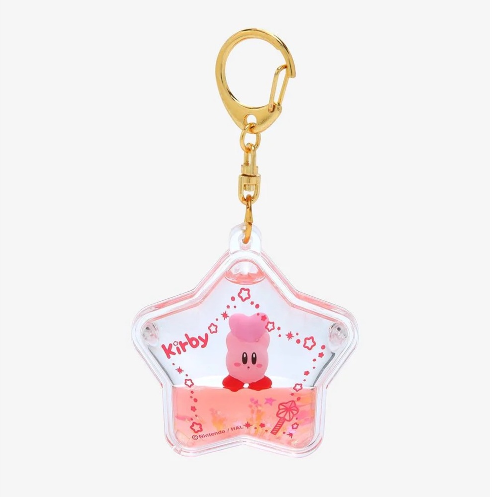 Kirby Nintendo Tsunameez Pink Star Keychain